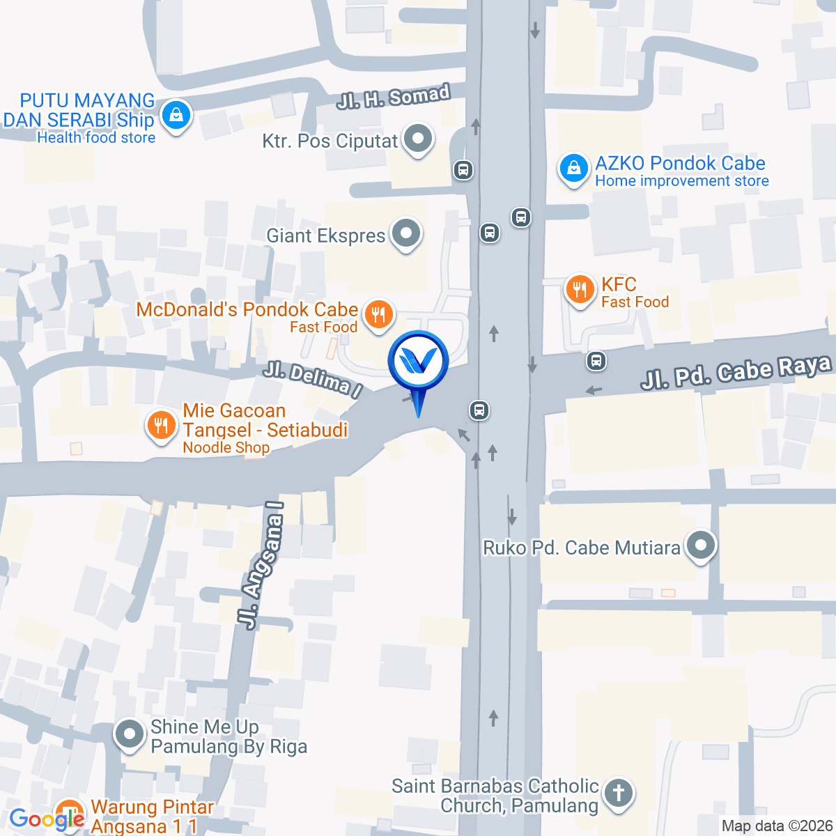 Peta Lokasi Jl. Dr. Setiabudi (MCD Gaplek), Tangerang