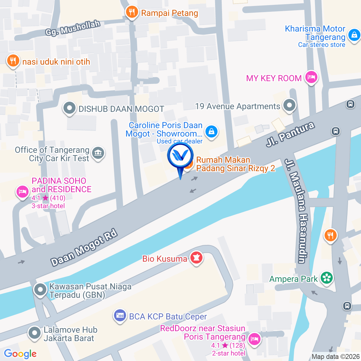 Peta Lokasi Jl. Daan Mogot (Batuceper), Tangerang