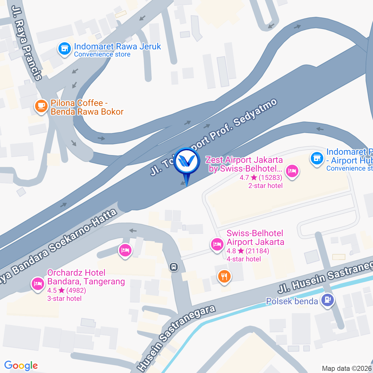 Peta Lokasi Jl. Prof. Dr. Sedyatmo (KM32+500), Tangerang
