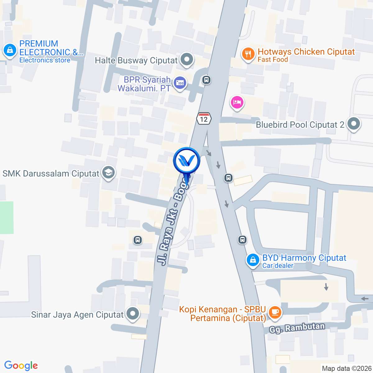 Peta Lokasi Jl. Otista Raya (Ciputat), Tangerang Selatan
