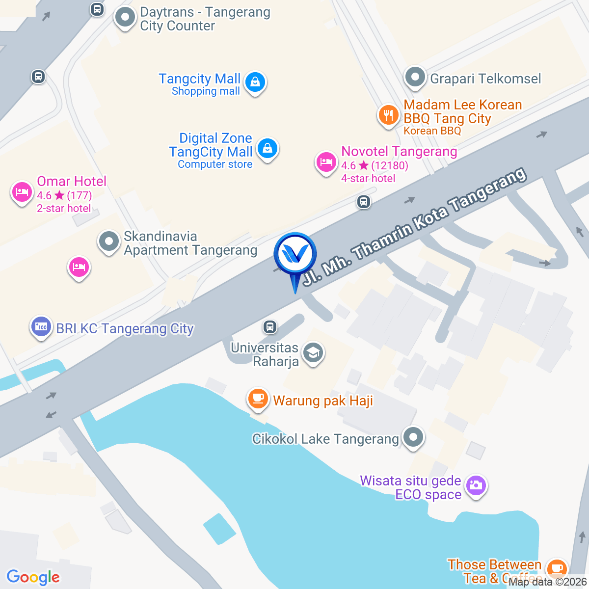 Peta Lokasi Jl. Jendral Sudirman (Mall Tangcit), Tangerang