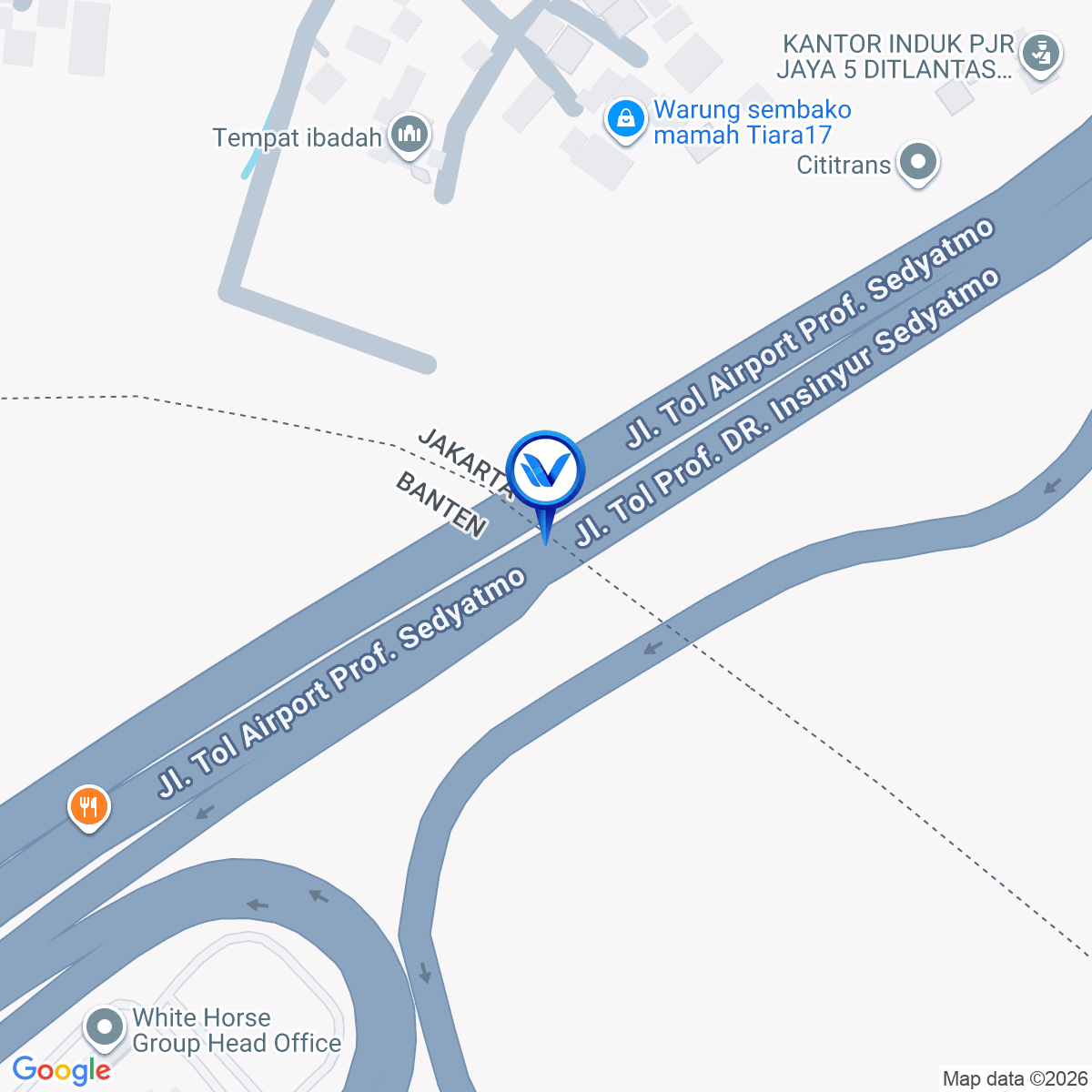 Peta Lokasi Sedyatmo Tol Road KM 31+200, Tangerang