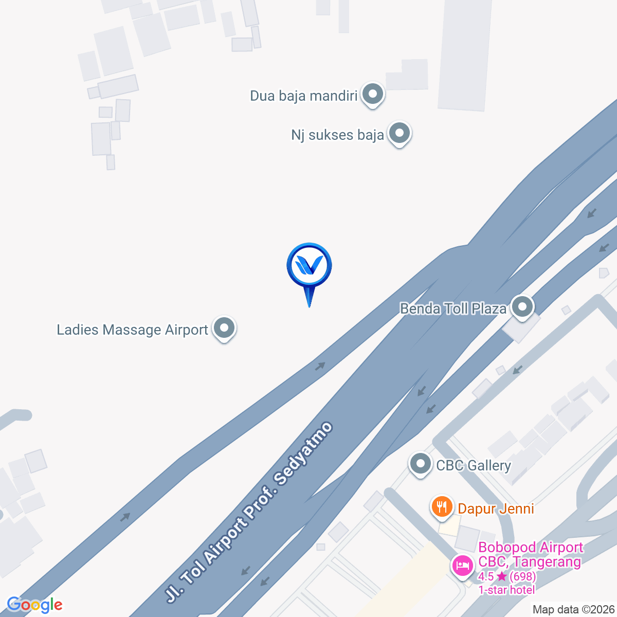 Peta Lokasi Sedyatmo Tol Road KM 31+810, Tangerang