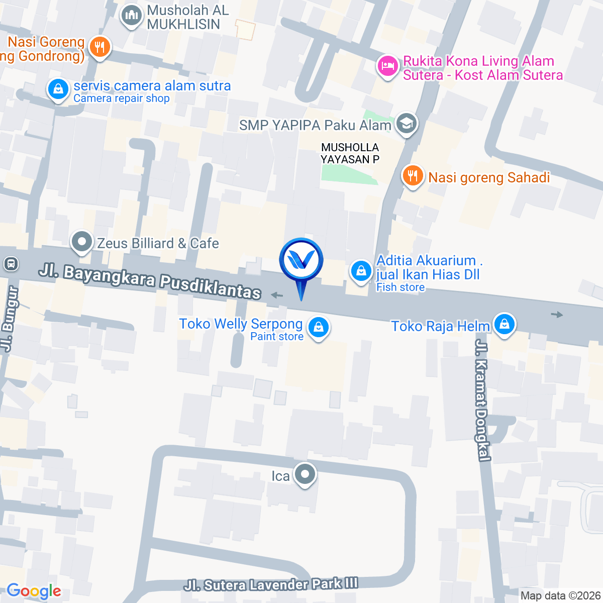 Peta Lokasi Jl. Bhayangkara - Alam Sutera, Tangerang Selatan