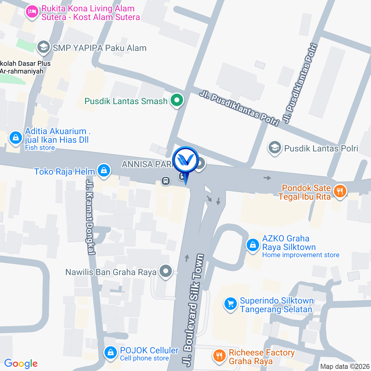 Peta Lokasi Jl. Bhayangkara - Alam Sutera, Tangerang Selatan