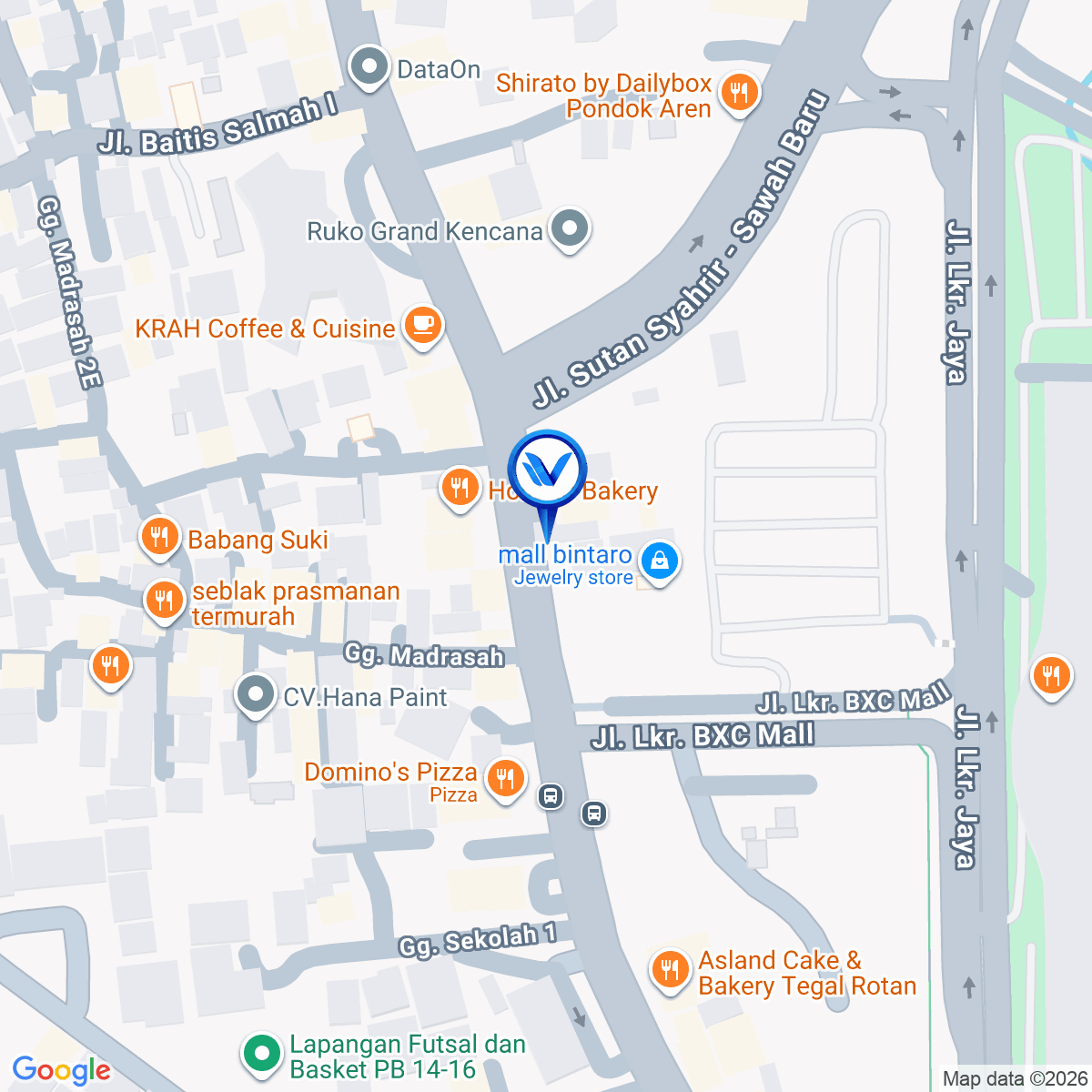 Peta Lokasi Jl. Tegal Rotan Raya - BXChange Bintaro, Tangerang Selatan