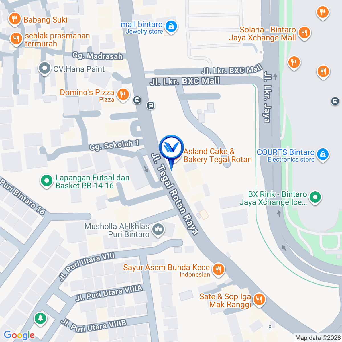 Peta Lokasi Jl. Raya Tegal Rotan (BXChange), Tangerang Selatan