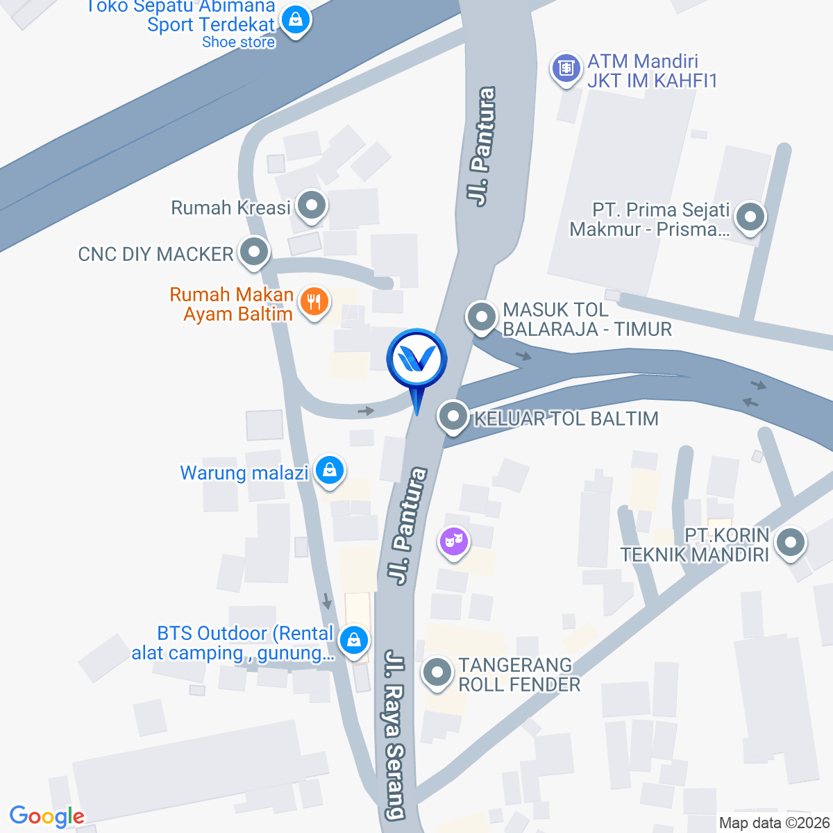 Peta Lokasi Jl. Raya Serang Cibadak. Kec Cikupa ( Exit Tol Balaraja Timur), Tangerang