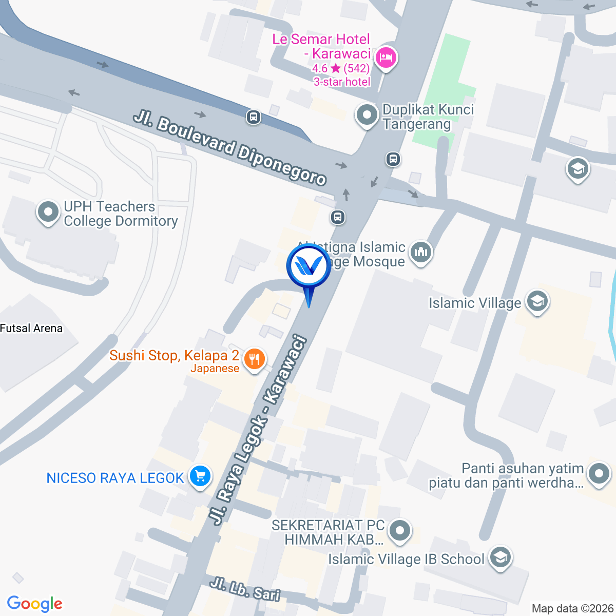 Peta Lokasi Jl. Raya Legok Klp. Dua, Tangerang