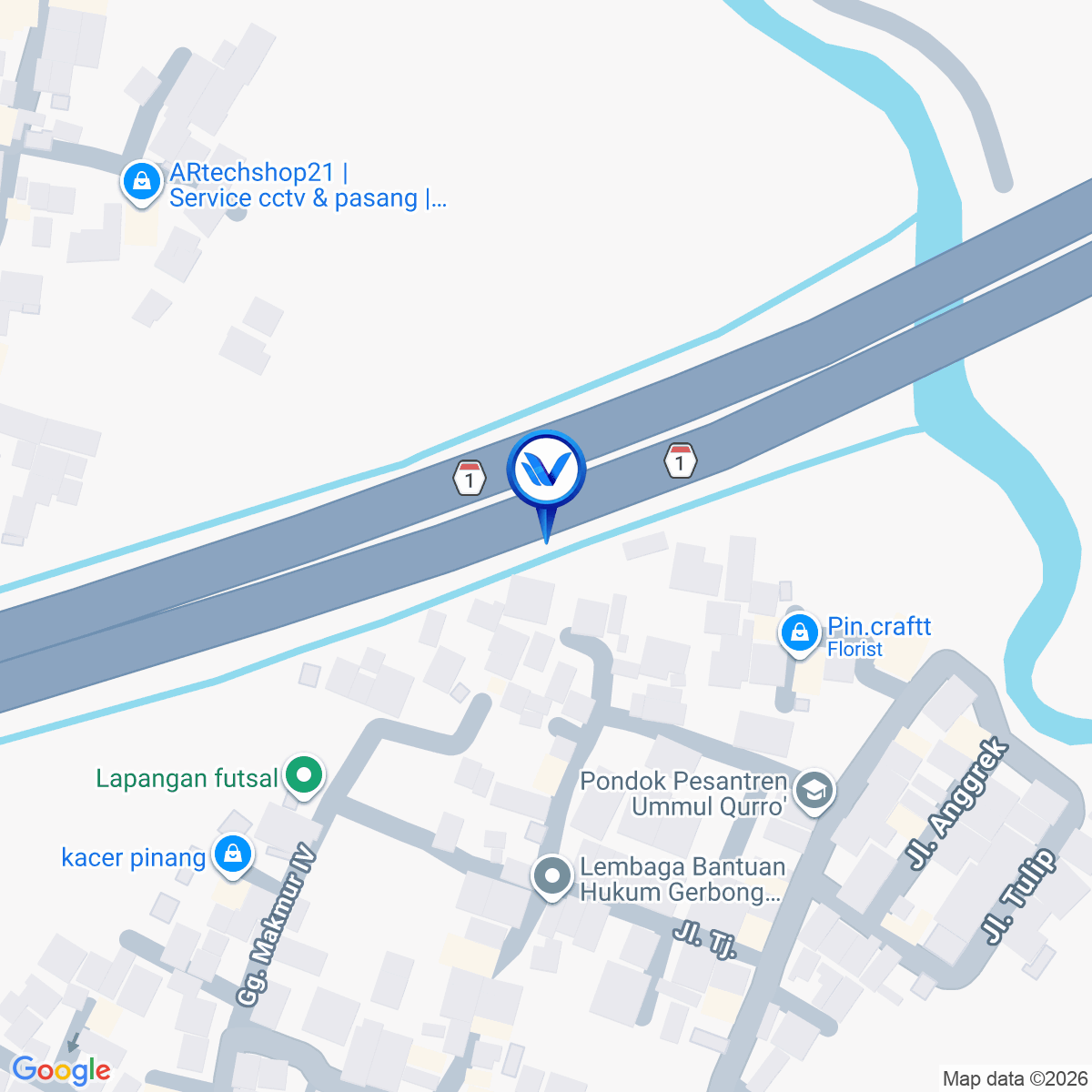 Peta Lokasi Jl. Tol Jakarta Tangerang KM 12+265A (Sebelum Rest Area), Tangerang