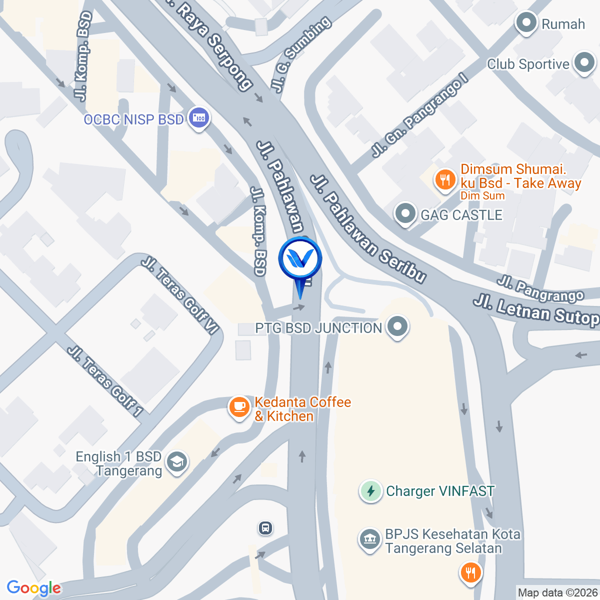 Peta Lokasi Jl. Pahlawan Seribu (Samp. BSD Junction), Tangerang Selatan