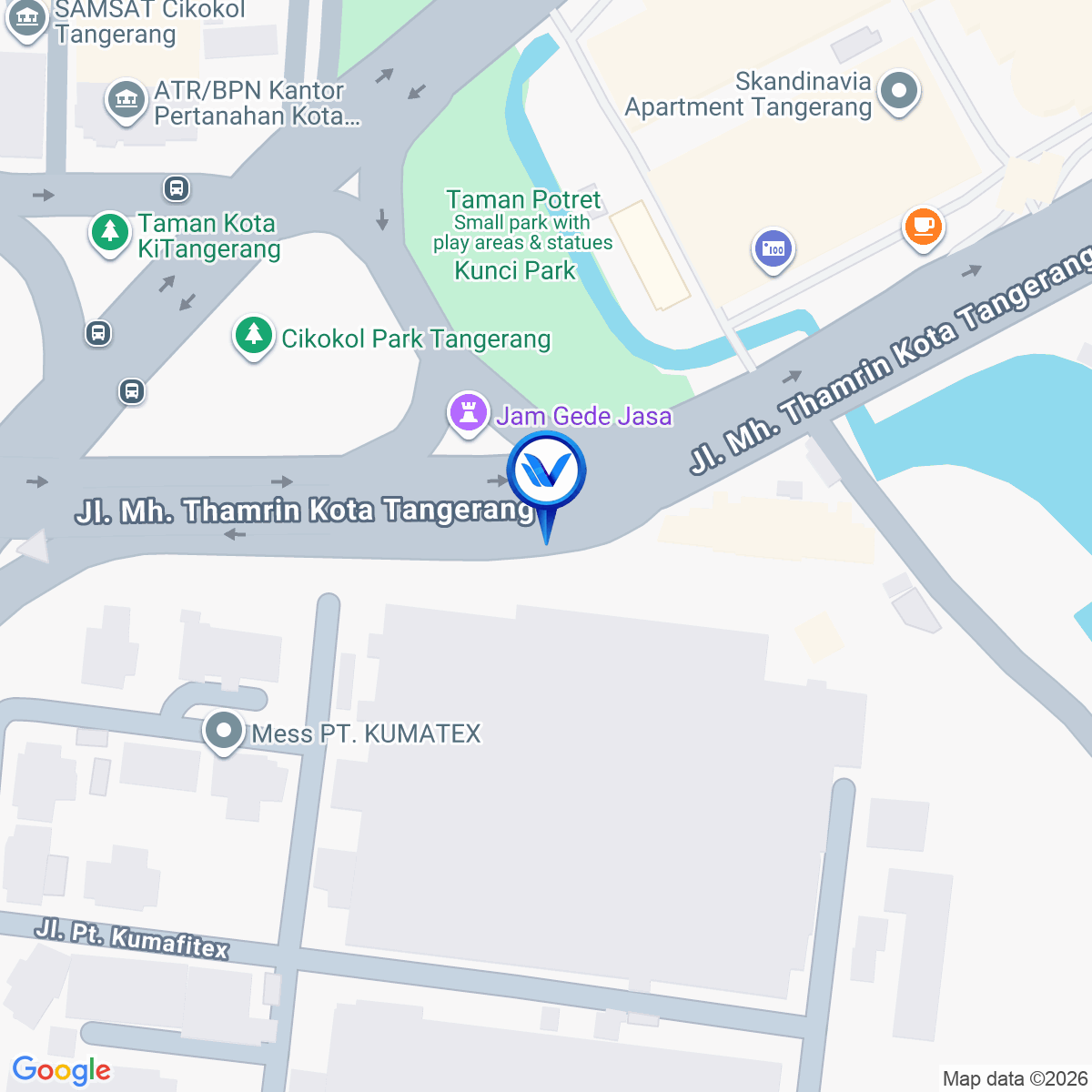 Peta Lokasi Jl. Jend. Sudirman (Tangcity), Tangerang