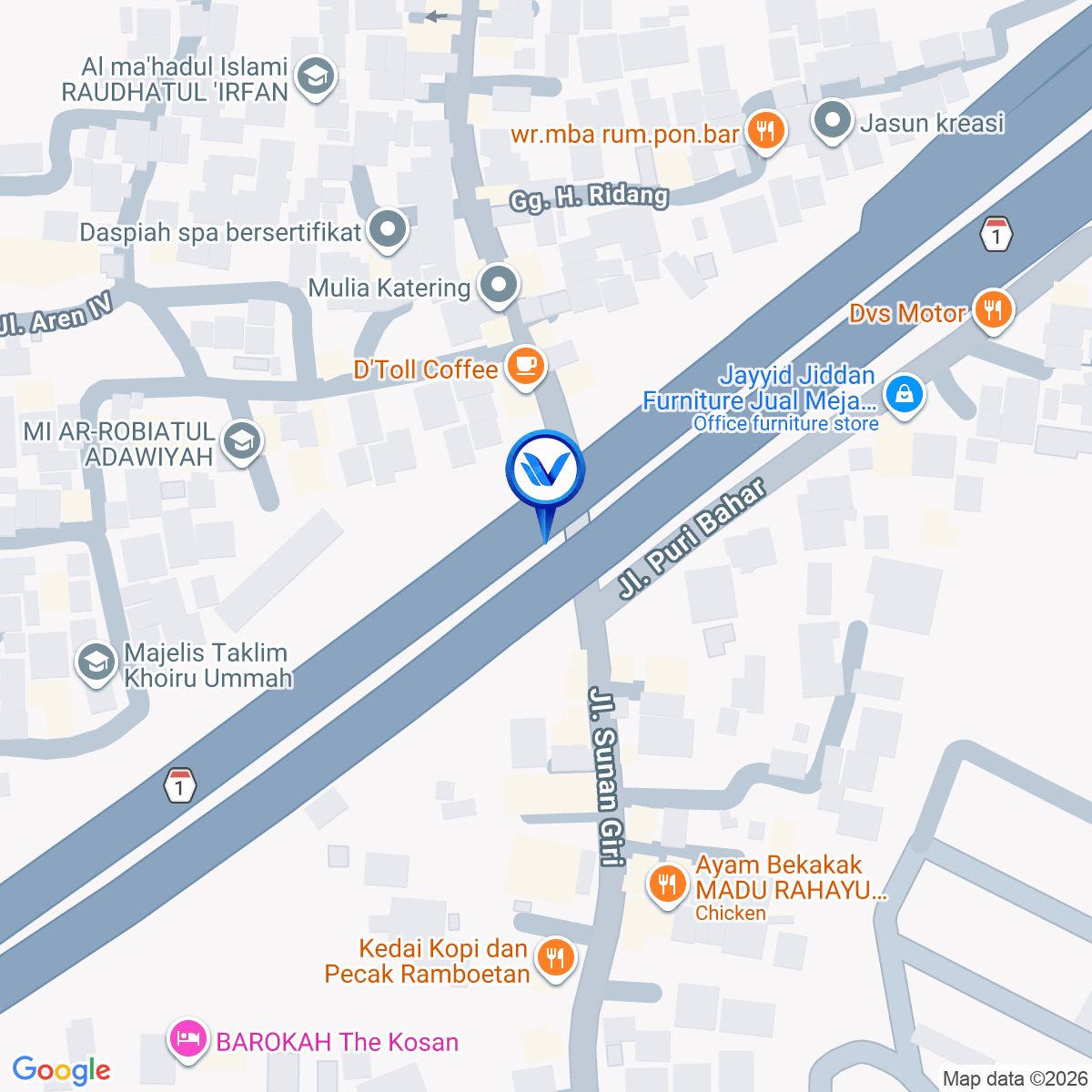 Peta Lokasi Tol Jakarta Tangerang Toll Road ( KM 11+550BY ), Tangerang