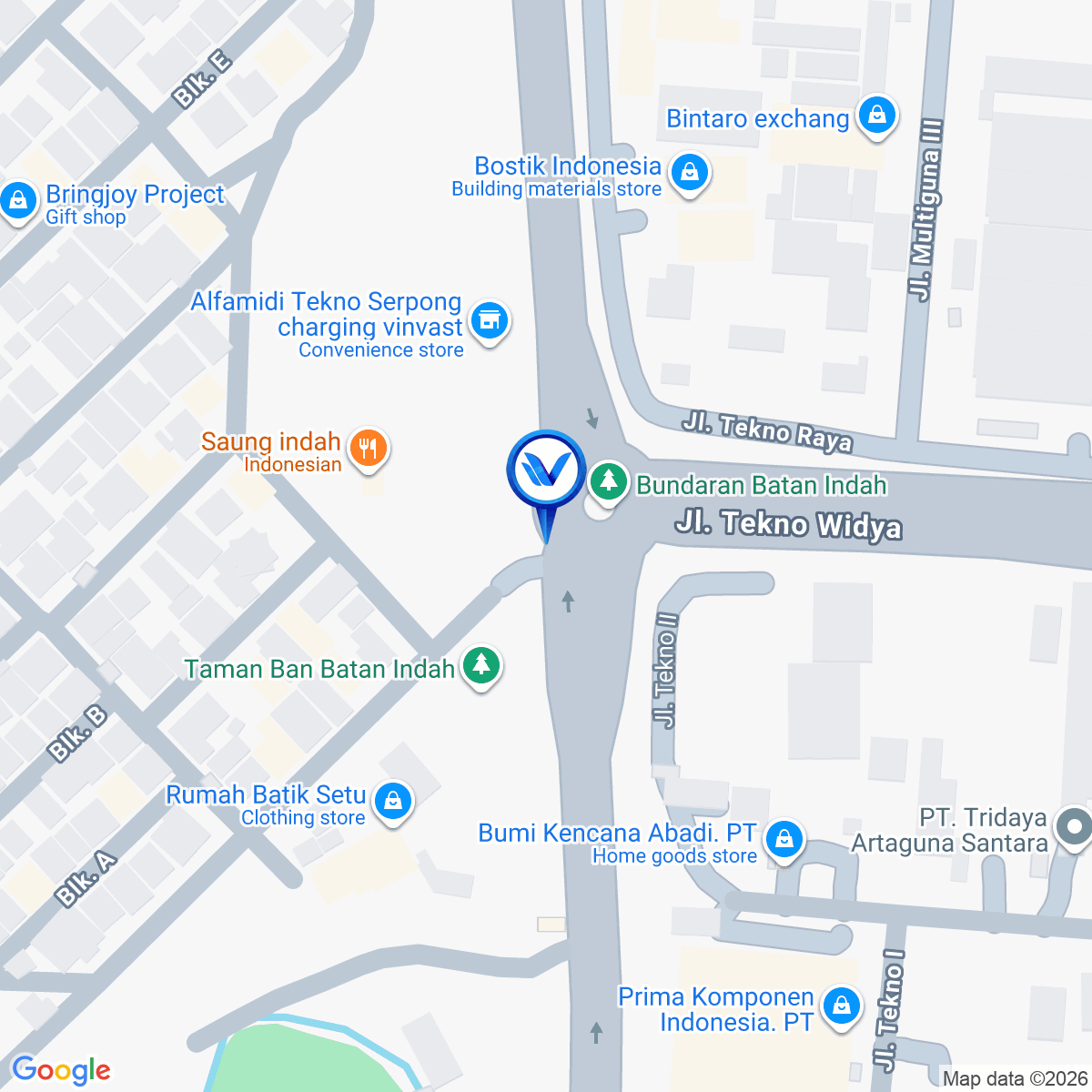 Peta Lokasi Jl. Raya Serpong, Tangerang Selatan