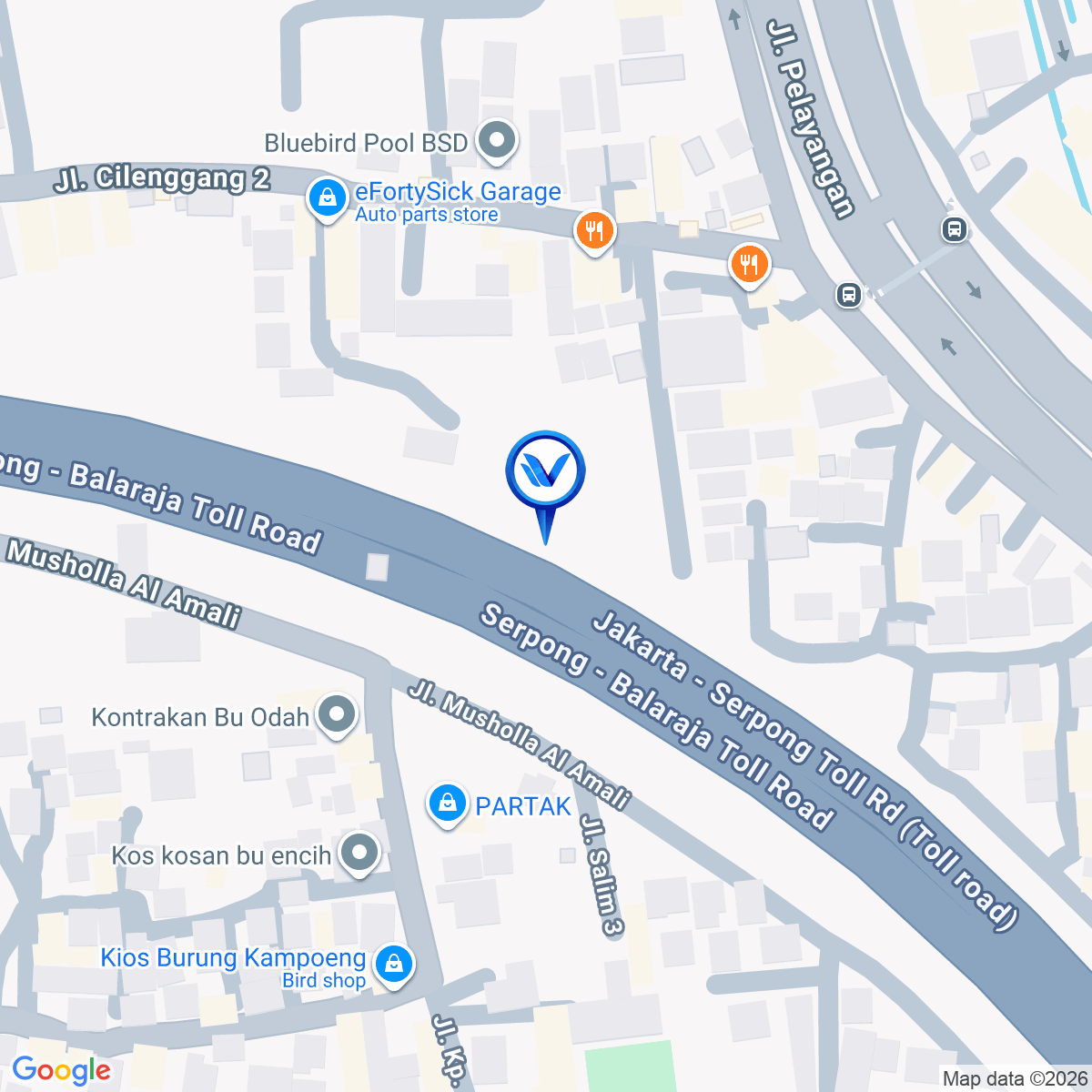 Peta Lokasi Jl. Tol Jkt Serpong - Balaraja, Tangerang Selatan