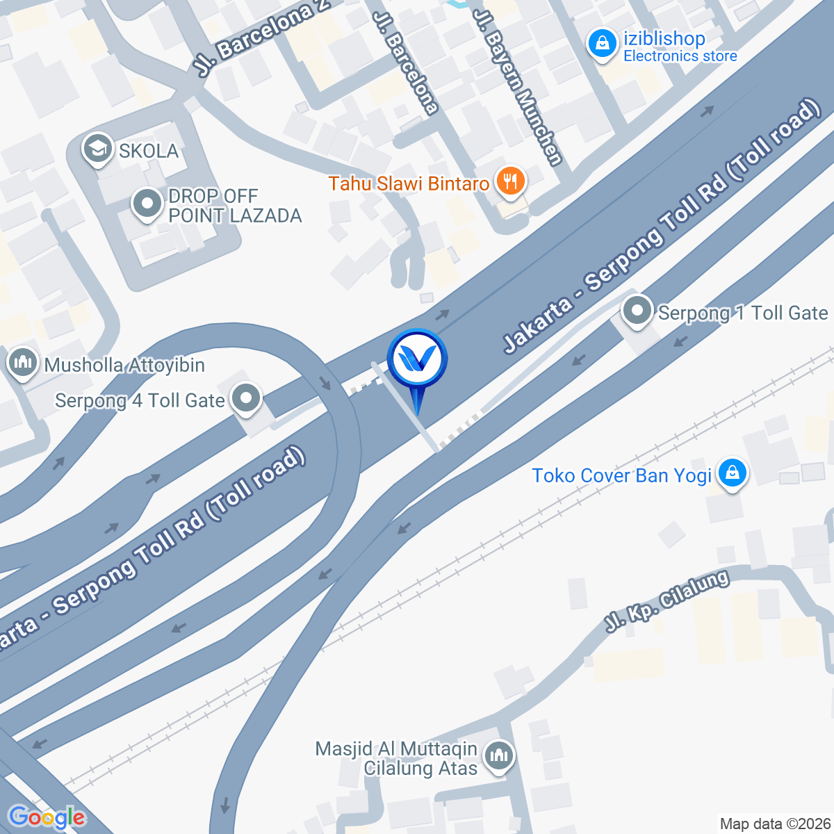 Peta Lokasi Jl. Jakarta - Serpong (JPO KM 09+00 A), Tangerang Selatan
