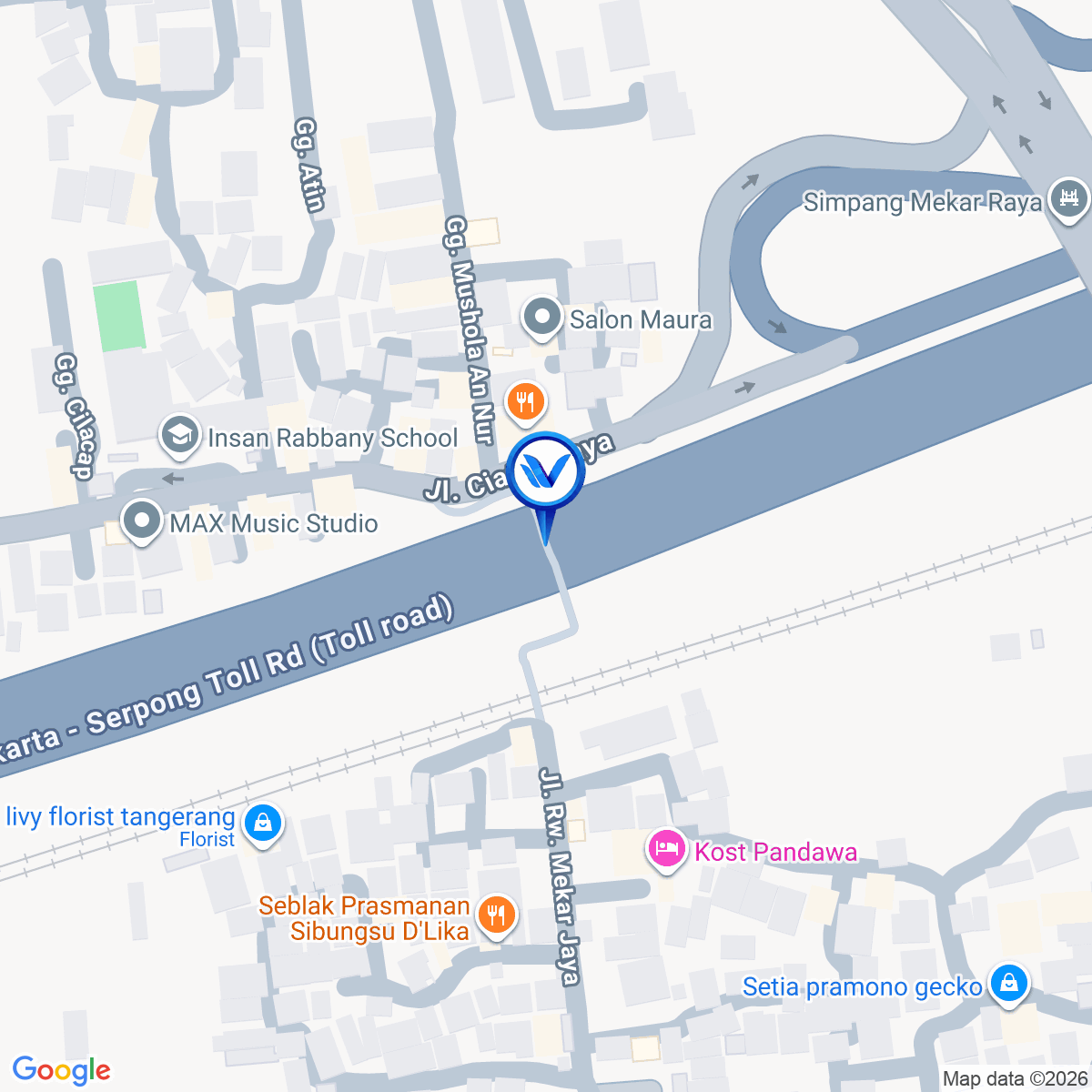 Peta Lokasi Jl. Jakarta - Serpong (JPO KM 11+200 A), Tangerang Selatan