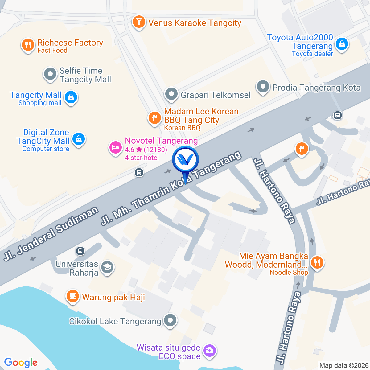 Peta Lokasi Jl. Jend. Sudirman (POM Bensin Vivo), Tangerang