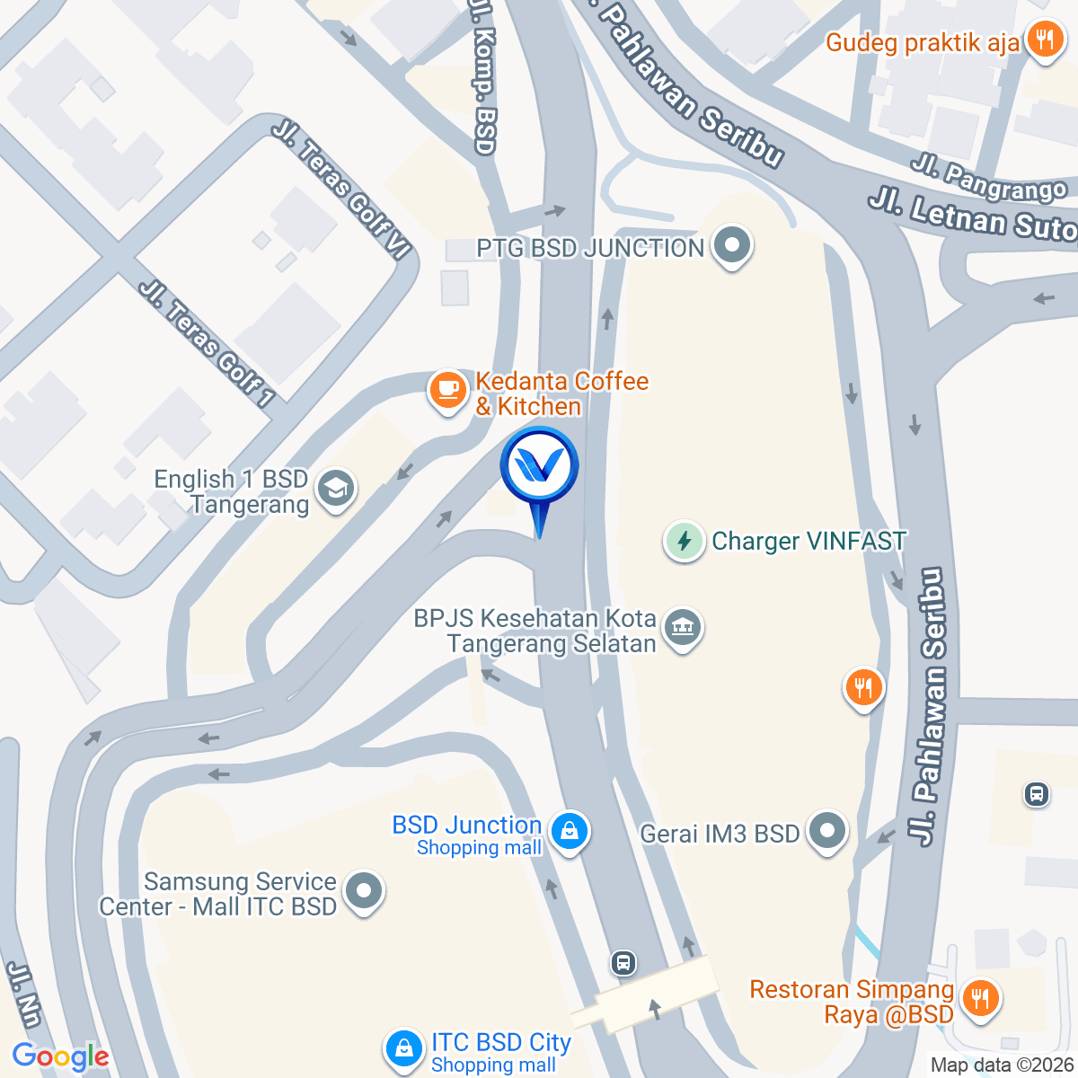 Peta Lokasi Jl. Pahlawan Seribu BSD City, Tangerang Selatan