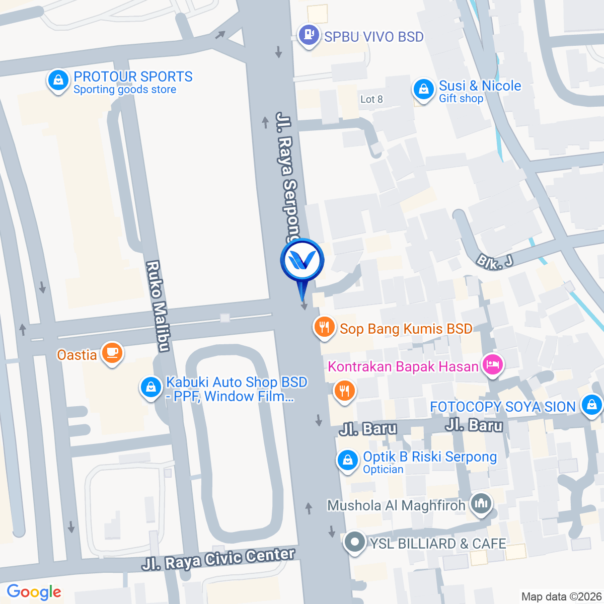 Peta Lokasi Jl. Pahlawan Seribu (Dekat BSD Junction), Tangerang Selatan