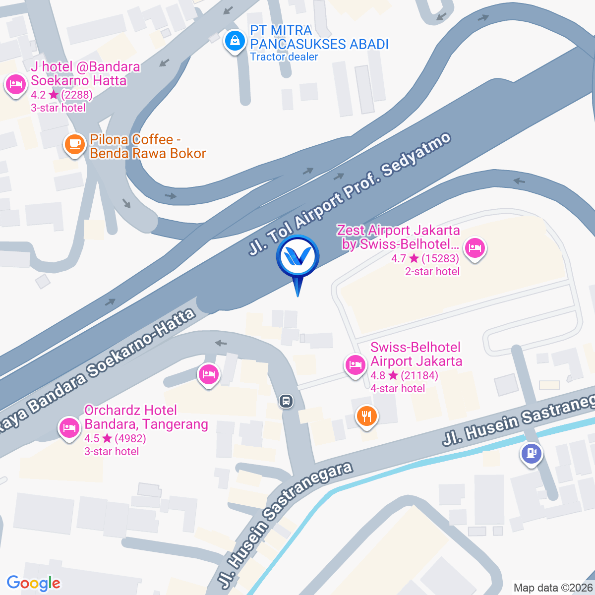 Peta Lokasi Sedyatmo Toll Road KM 32+500 AY, Tangerang