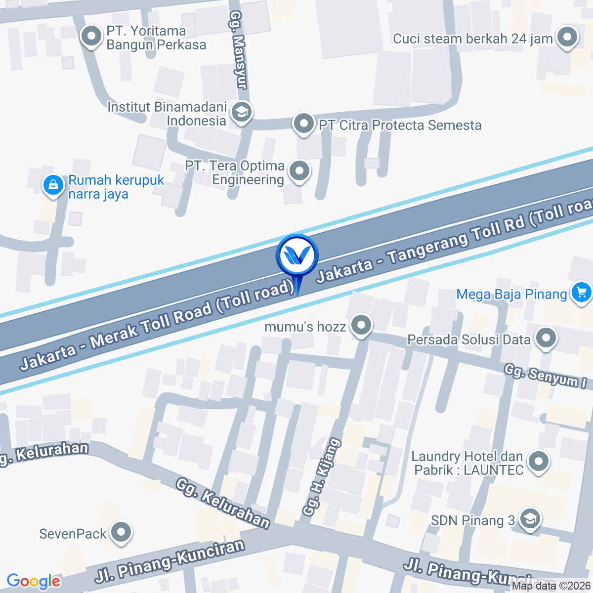 Peta Lokasi Tol Jakarta Tangerang KM 13+300A, Tangerang