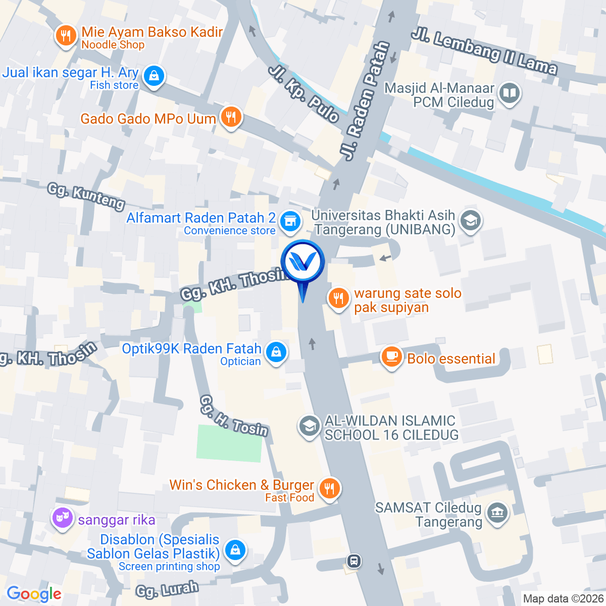 Peta Lokasi Jl. Raya Raden Fatah (POM Bensin), Tangerang