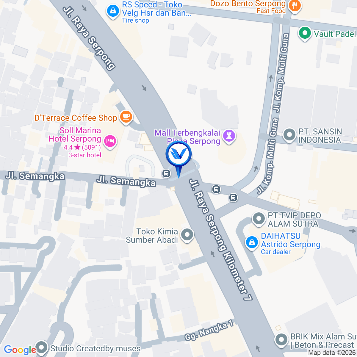 Peta Lokasi Jl. Raya Serpong Depan Serpong Plaza Tangerang, Tangerang Selatan
