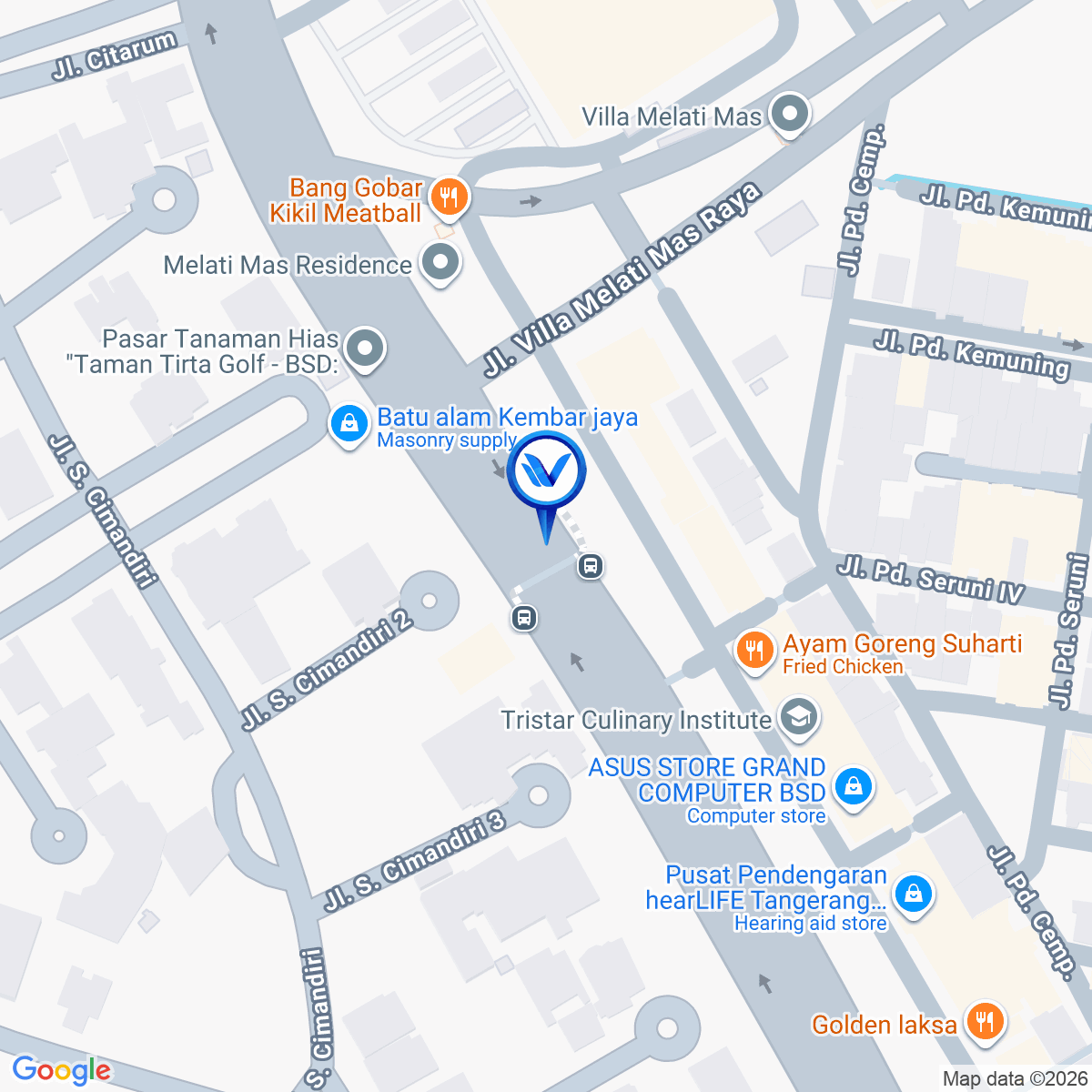 Peta Lokasi Jl. Raya Serpong (Dekat Villa Melati Mas), Tangerang Selatan