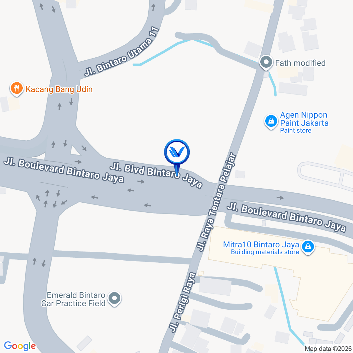 Peta Lokasi Jl. Boulevard Bintaro Jaya, Tangerang Selatan