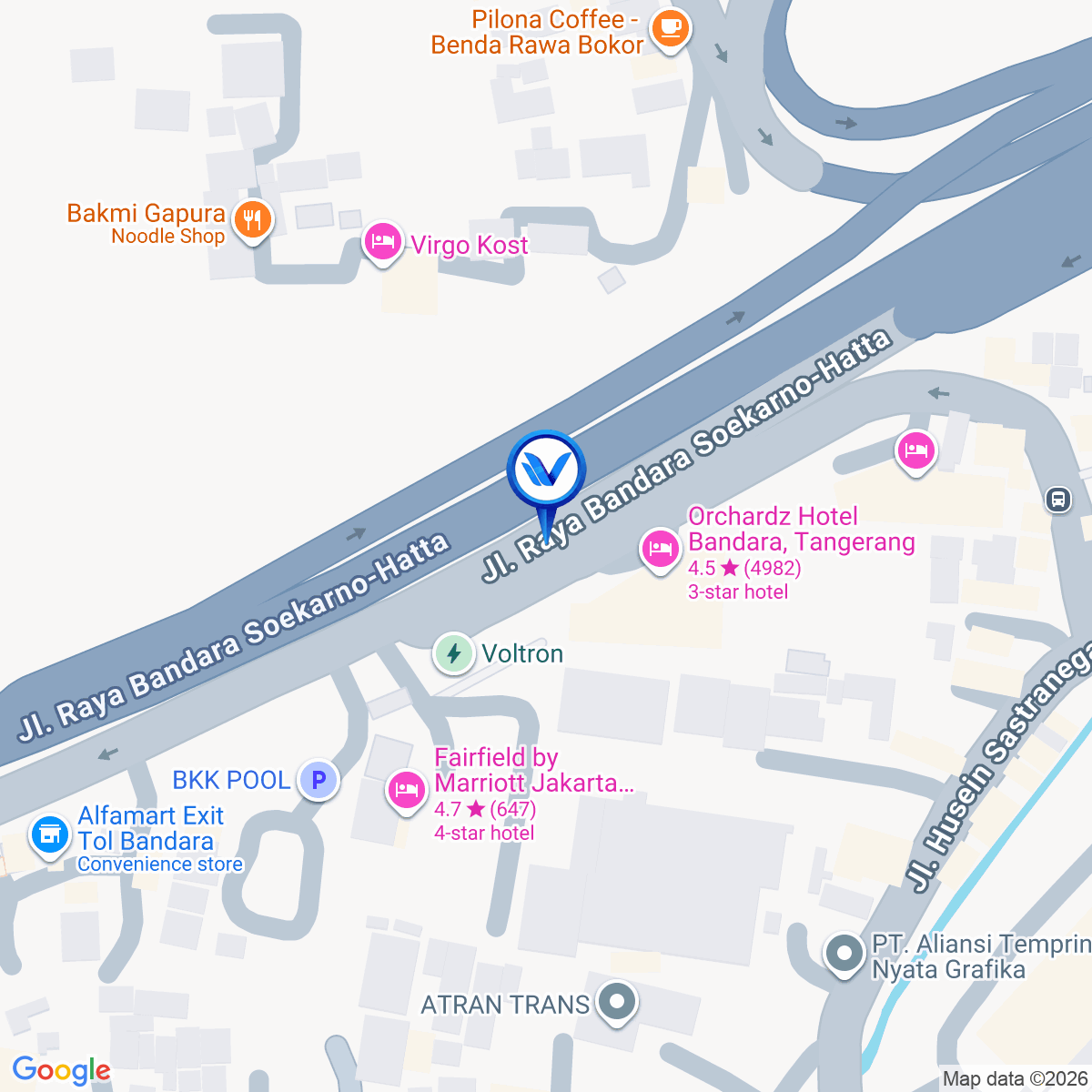 Peta Lokasi Jl. Tol Sedyatmo KM 32+700, Tangerang