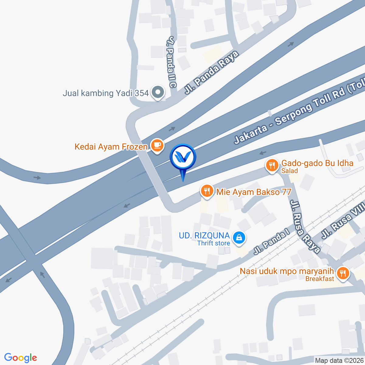Peta Lokasi Jl. Pondok Aren (Pintu Tol Pondok Aren), Tangerang