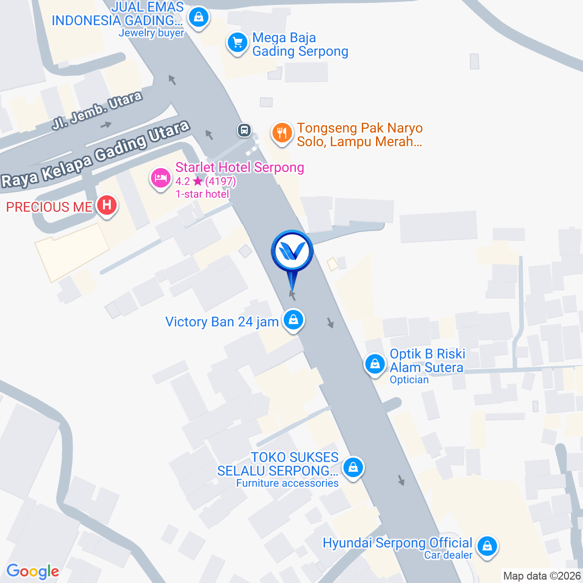 Peta Lokasi Jl. Raya Serpong (dekat Hotel Starlet - Tanah Kosong), Tangerang
