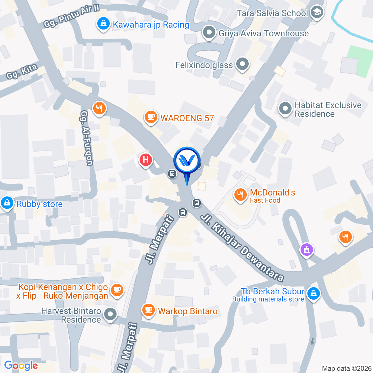 Peta Lokasi Jl. Cendrawasih Raya, Sawah Lama Ciputat, Tangerang Selatan