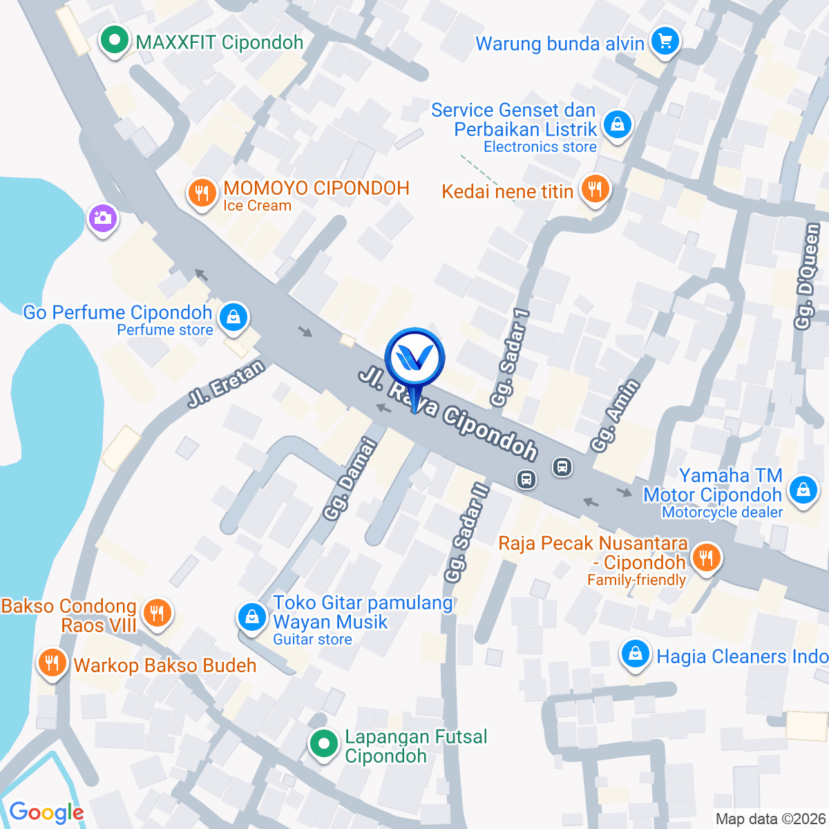 Peta Lokasi Jl. Raya Hasyim Asyari - Cipondoh, Tangerang Selatan