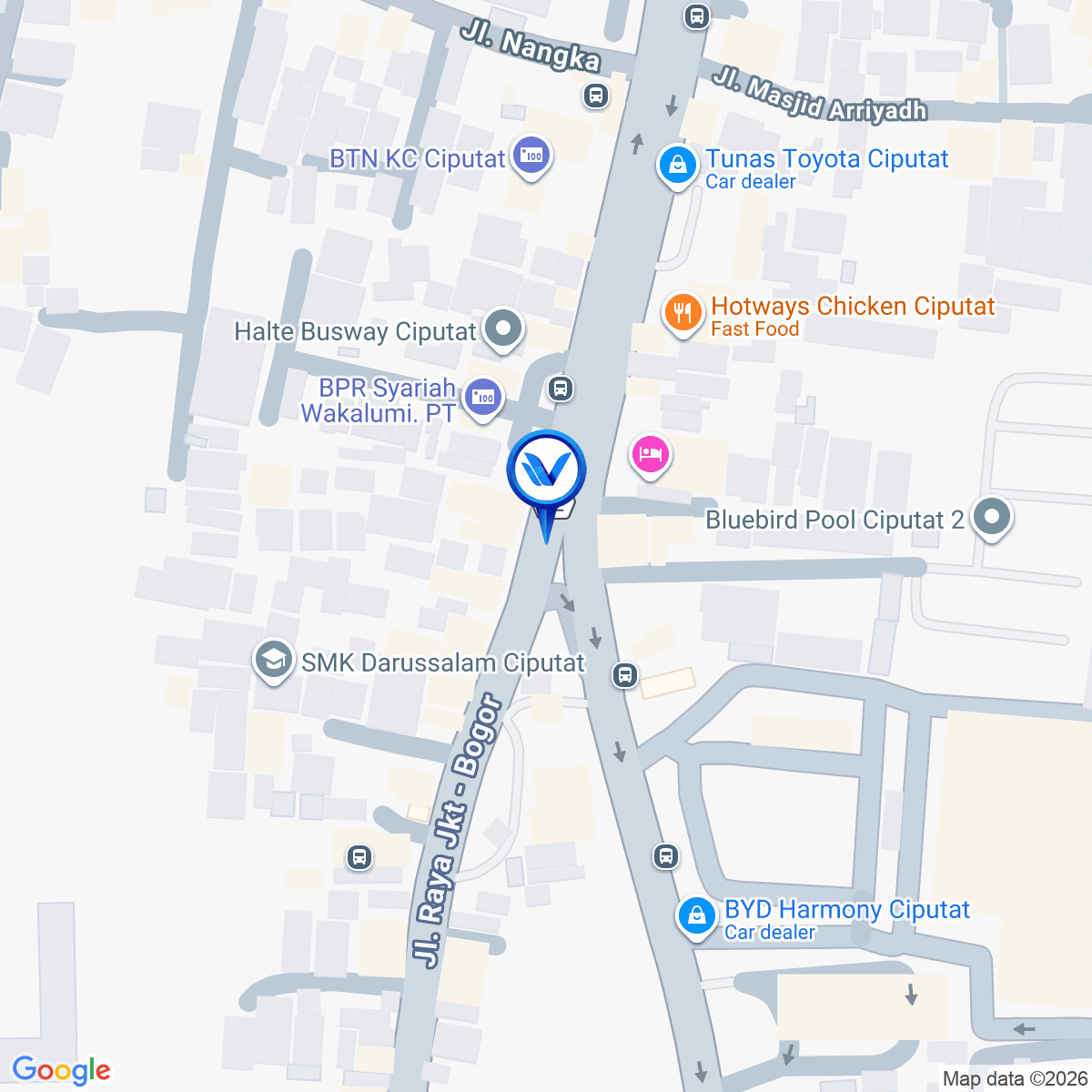 Peta Lokasi Jl. Dewi Sartika, Tangerang Selatan