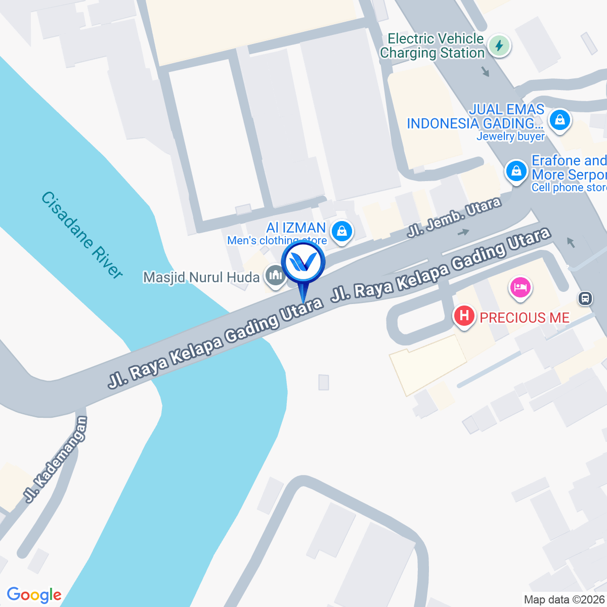 Peta Lokasi Jl. Raya Kelapa Gading Utara. ( Jembatan Gading Serpong ), Tangerang Selatan