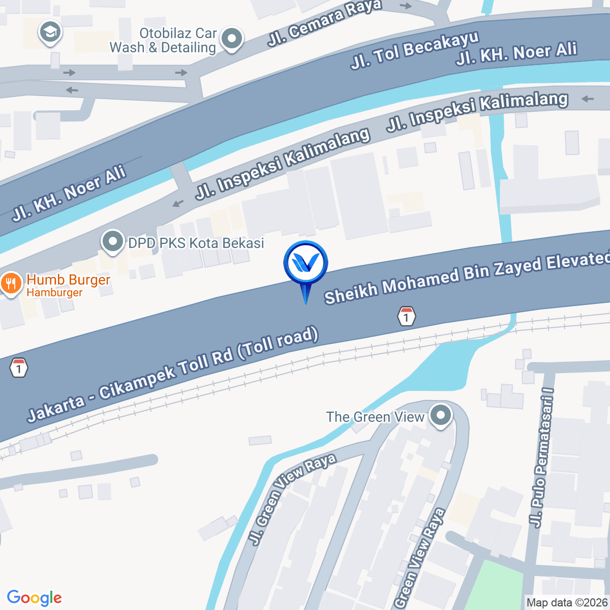 Peta Lokasi Jl. Tol Jakarta - Cikampek Km. 11 + 700 A, Bekasi Barat