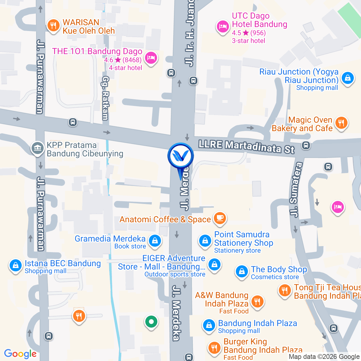 Peta Lokasi JL. MERDEKA, BANDUNG