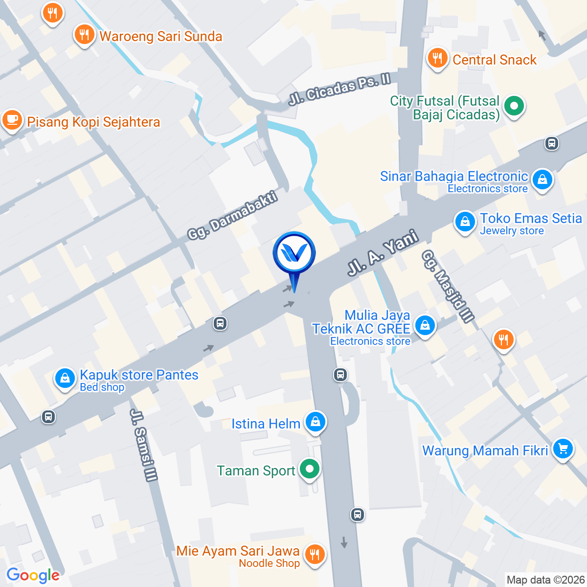 Peta Lokasi Jl. Ahmad Yani, Bandung