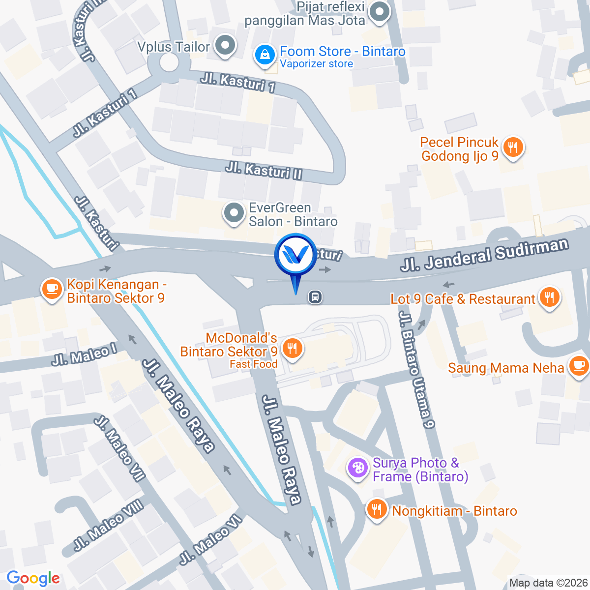 Peta Lokasi Jl. Bintaro Sektor 9 (Dekat MCD Sektor 9), Tangerang Selatan
