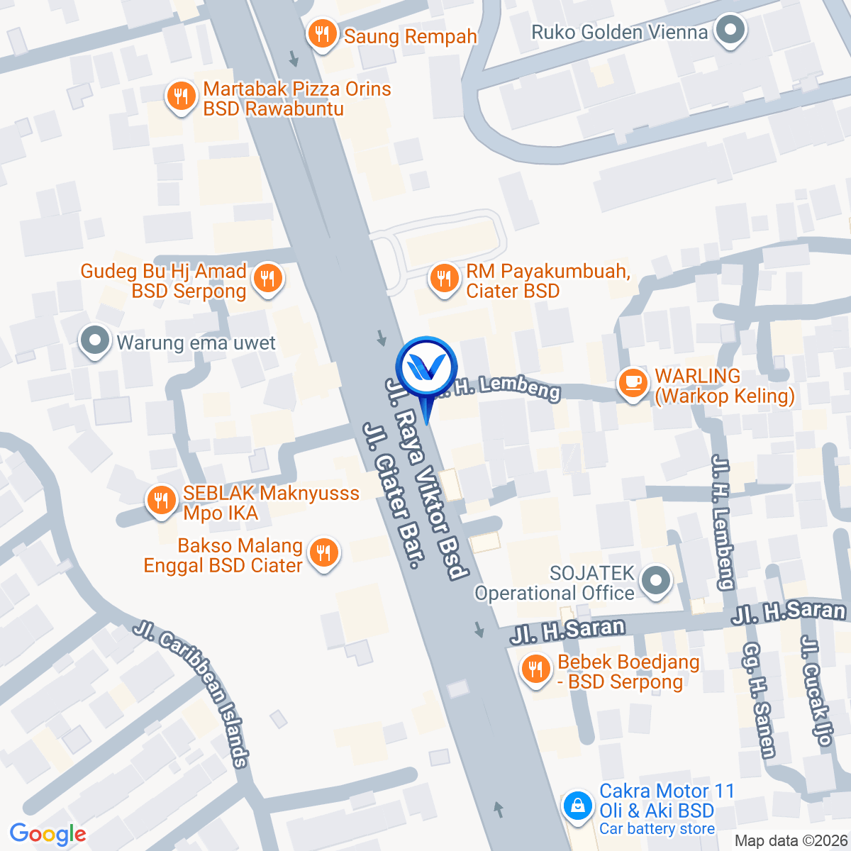 Peta Lokasi Jl. Ciater Barat (Rawa Buntu), Tangerang Selatan