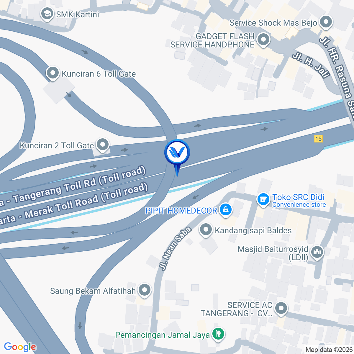 Peta Lokasi JL. TOL JAKARTA TANGERANG KM 15+00, TANGERANG
