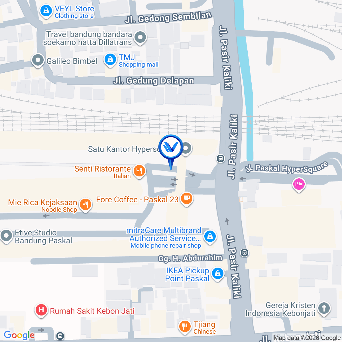 Peta Lokasi JL. Pasir Kaliki (Depan Paskal 23), Bandung