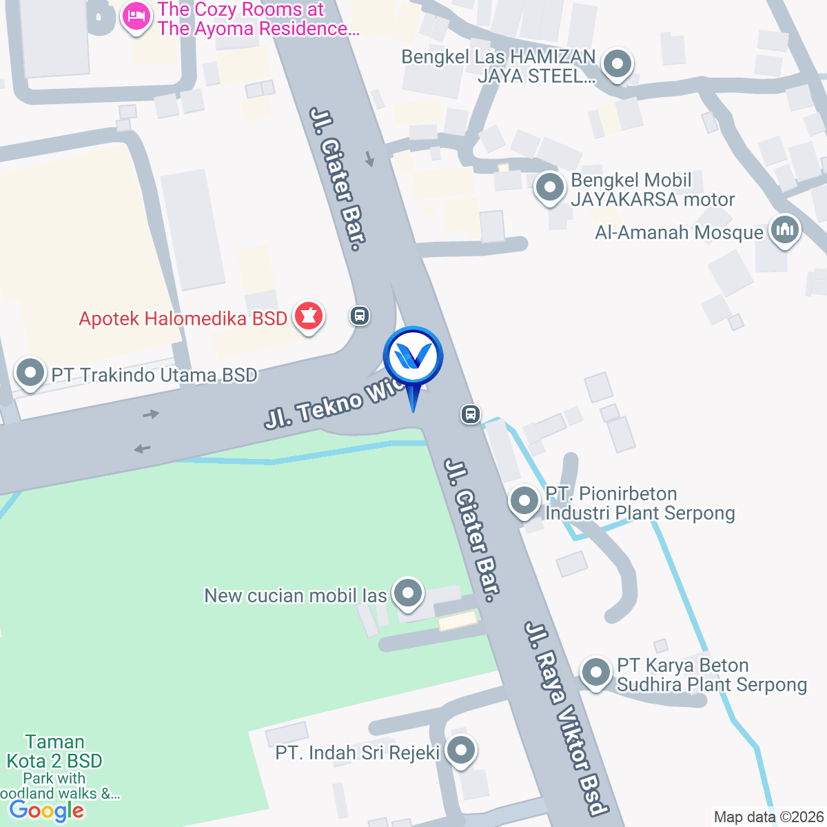 Peta Lokasi JL. Ciater Barat (Pertigaan Tekno), Tangerang Selatan