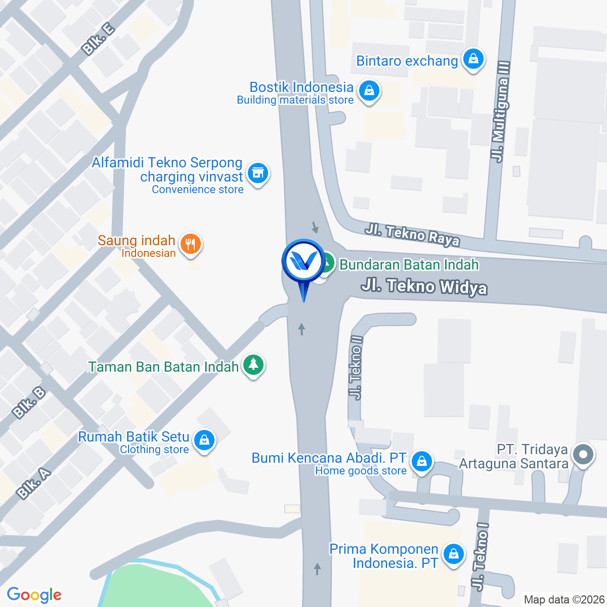 Peta Lokasi JL. Raya Serpong (Bunderan Batan Indah), Tangerang Selatan