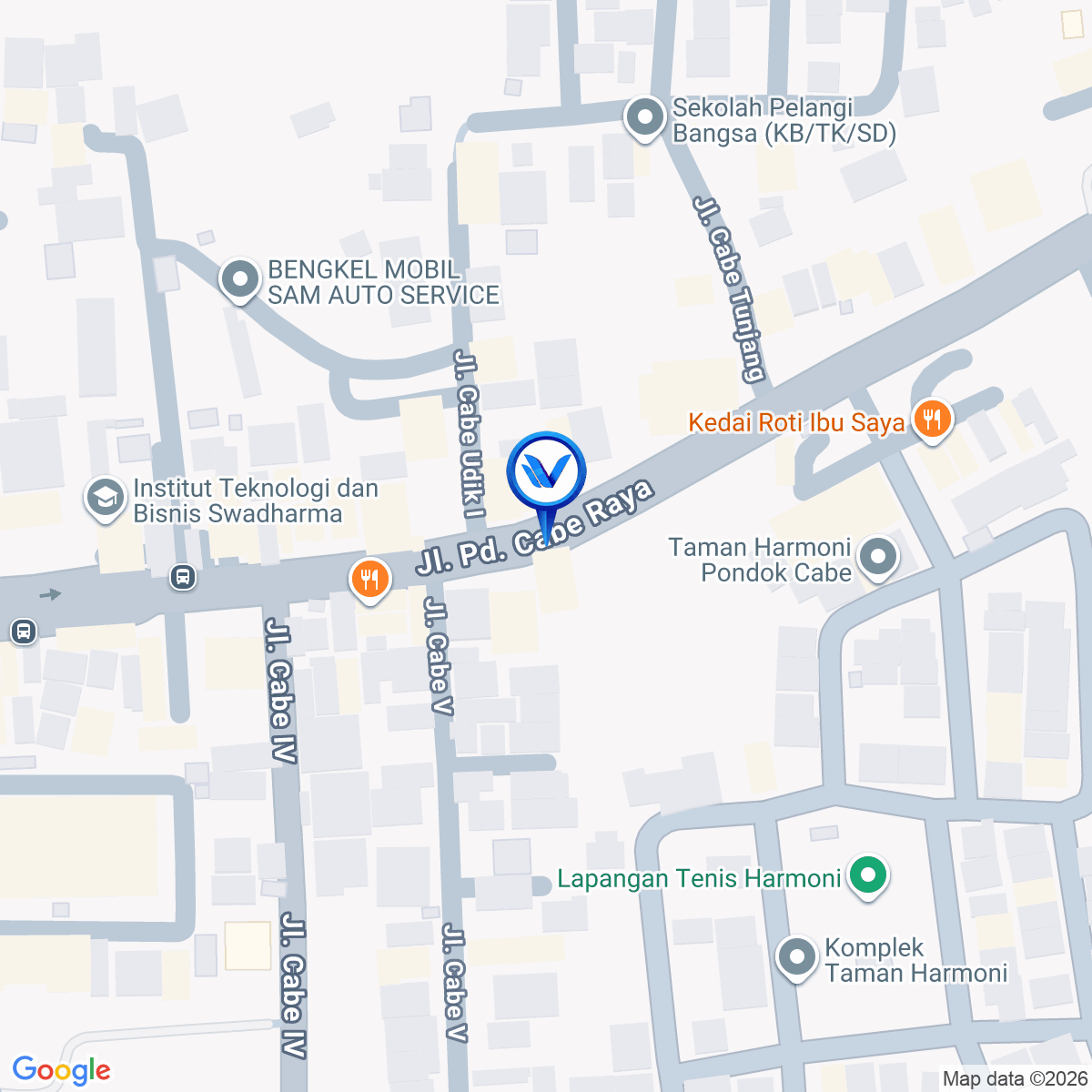 Peta Lokasi JL. Pd. Cabe Raya, Tangerang Selatan