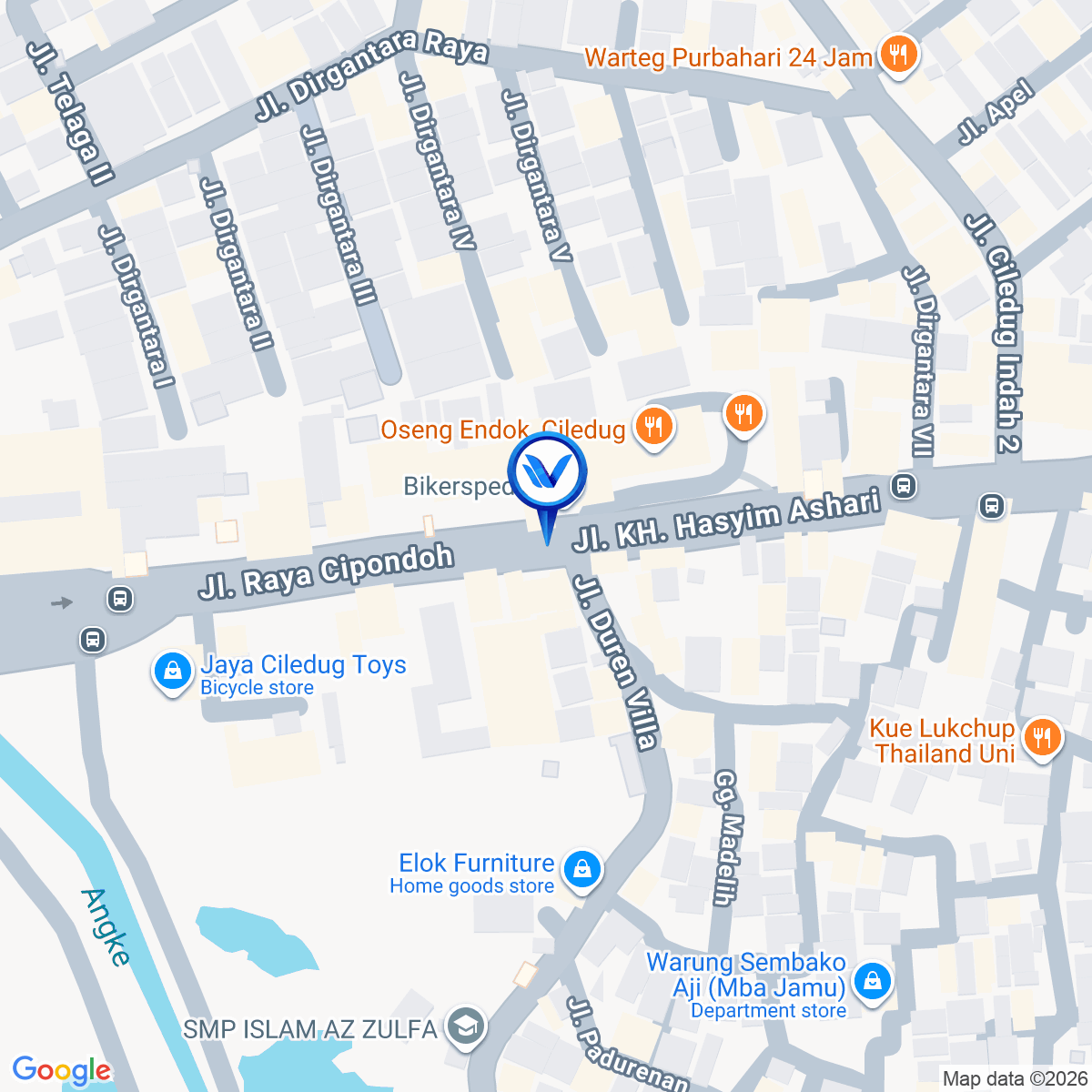 Peta Lokasi JL. KH Hasyim Ashari, Tangerang