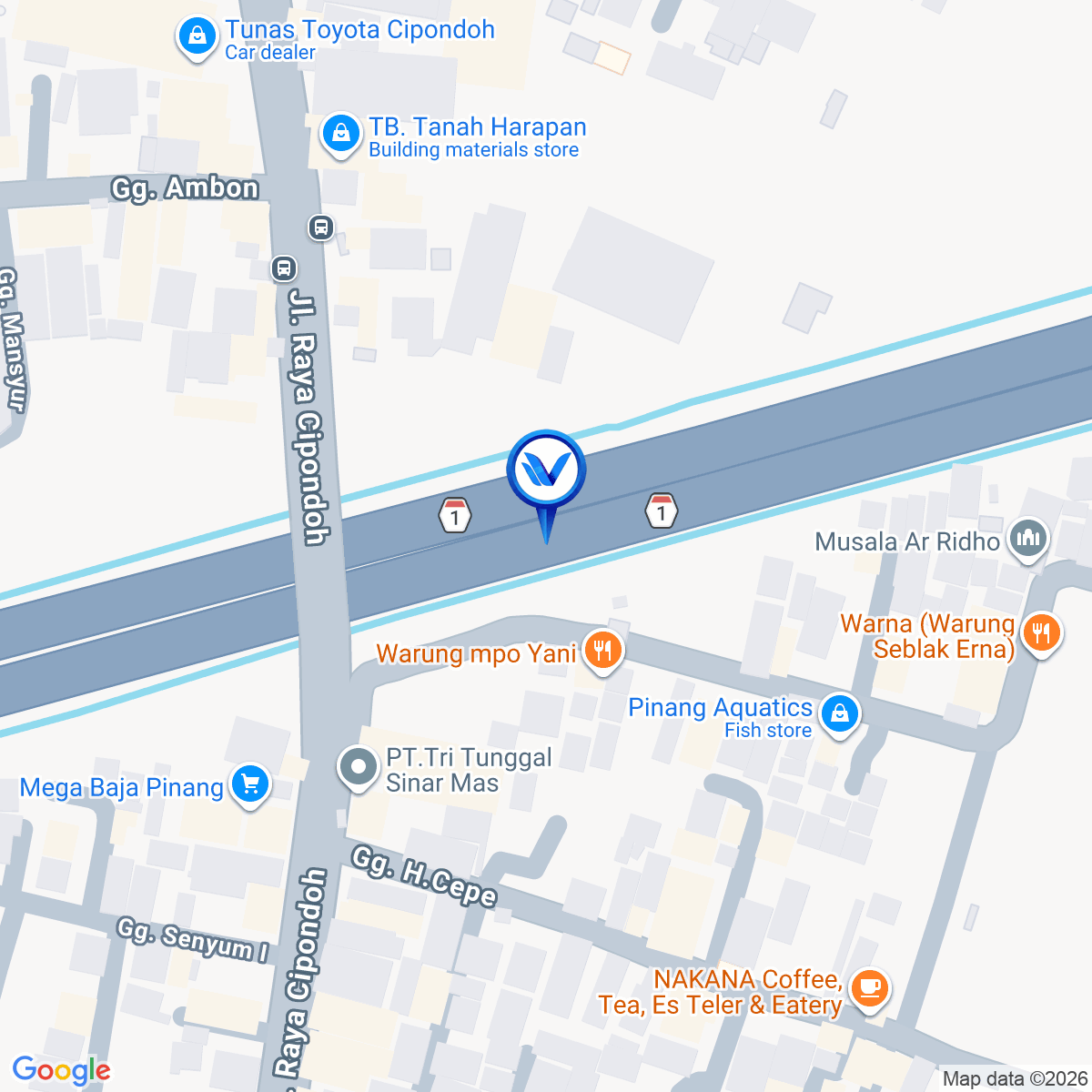 Peta Lokasi Jl. Tol Jakarta Tangerang KM 12+800, Tangerang