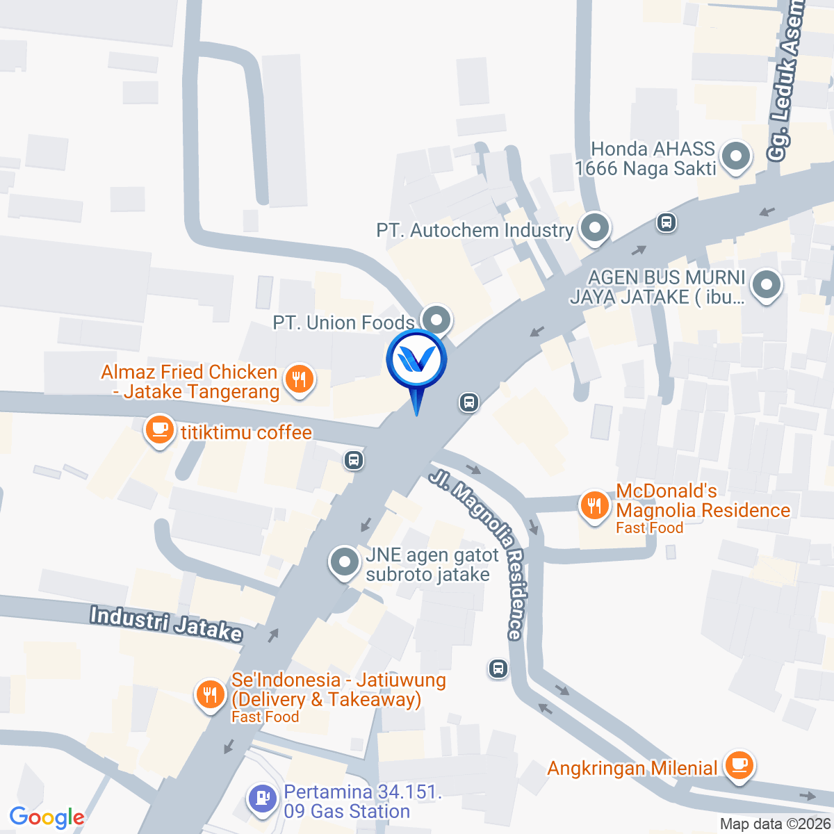 Peta Lokasi JL. Gatot Subroto, Tangerang